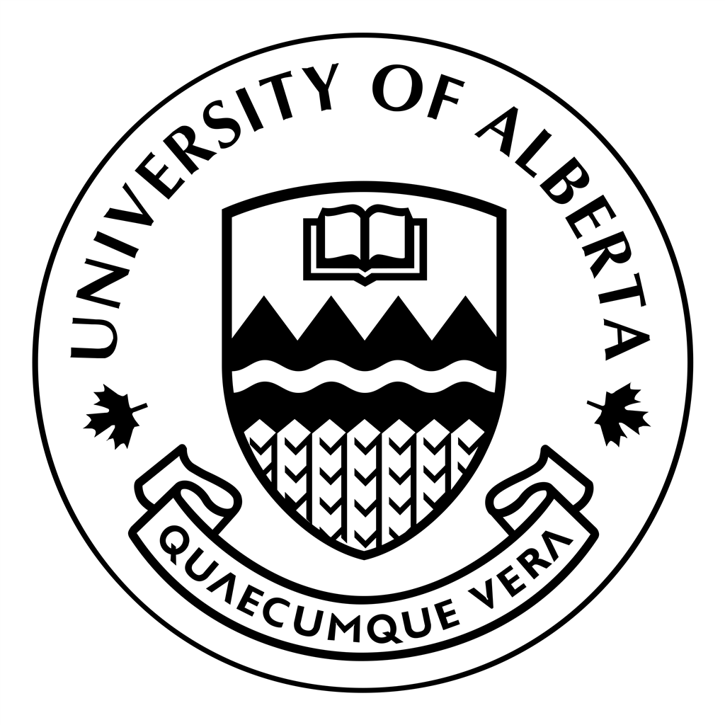 University of Alberta black logotype, transparent .png, medium, large