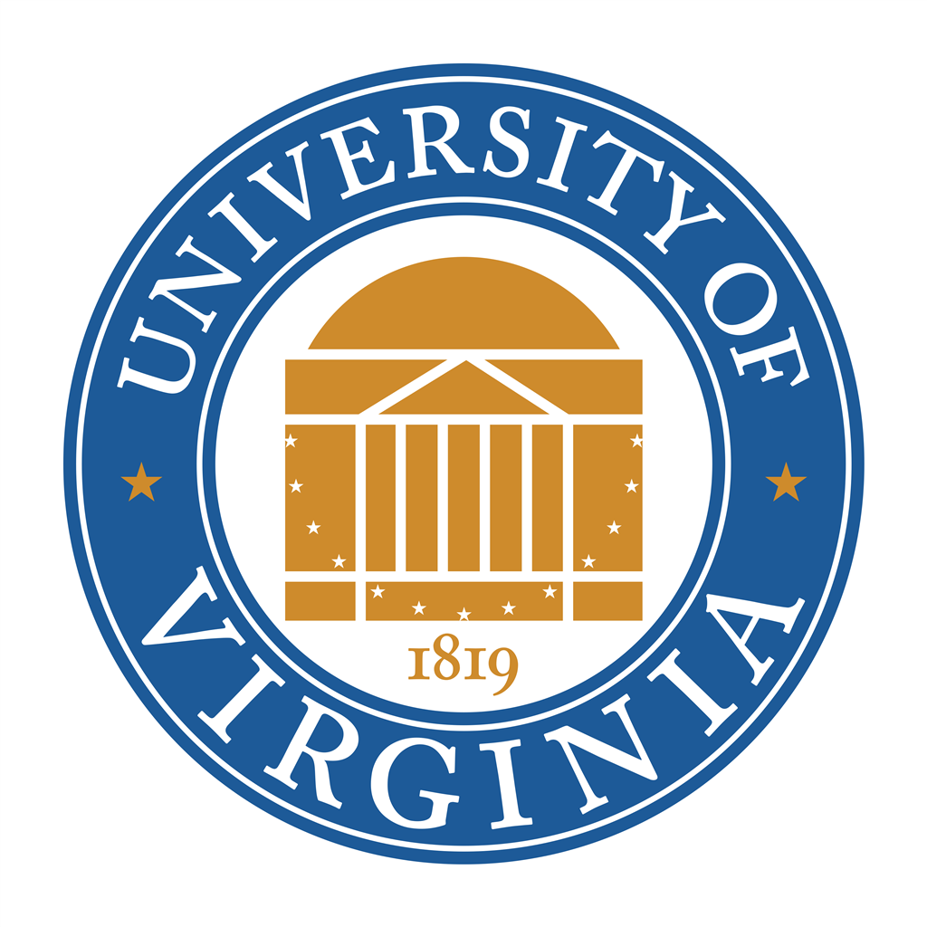 University of Virginia blue logotype, transparent .png, medium, large