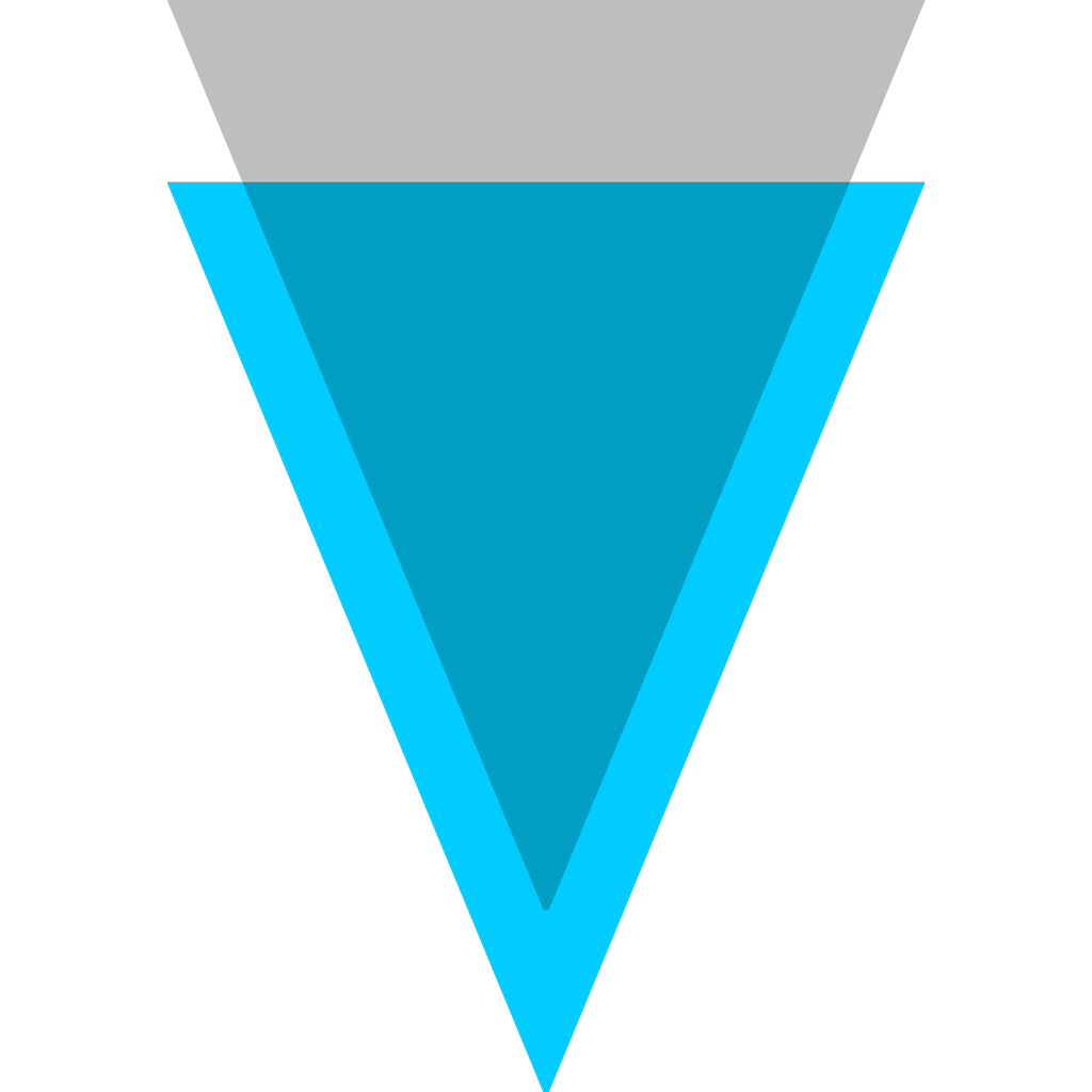 Verge blue logotype, transparent .png, medium, large