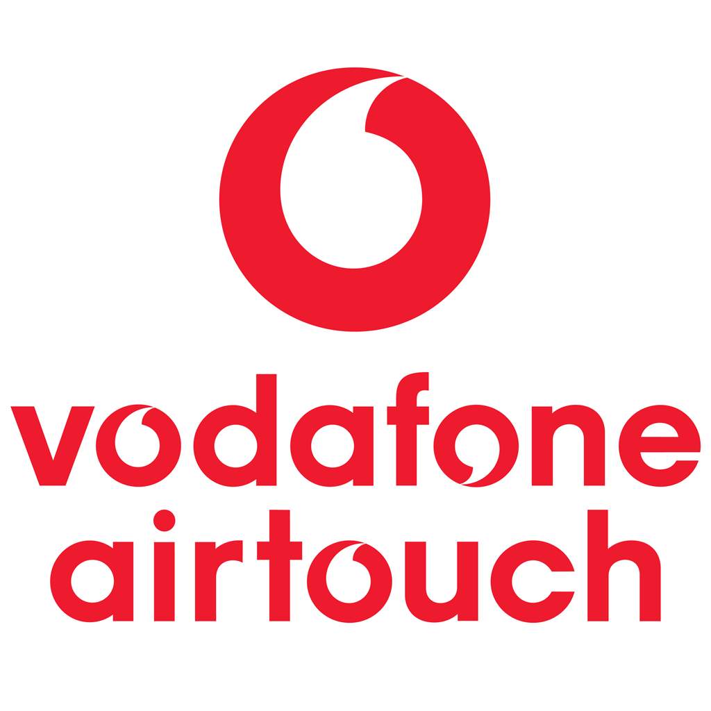 Vodafone Airtouch logotype, transparent .png, medium, large