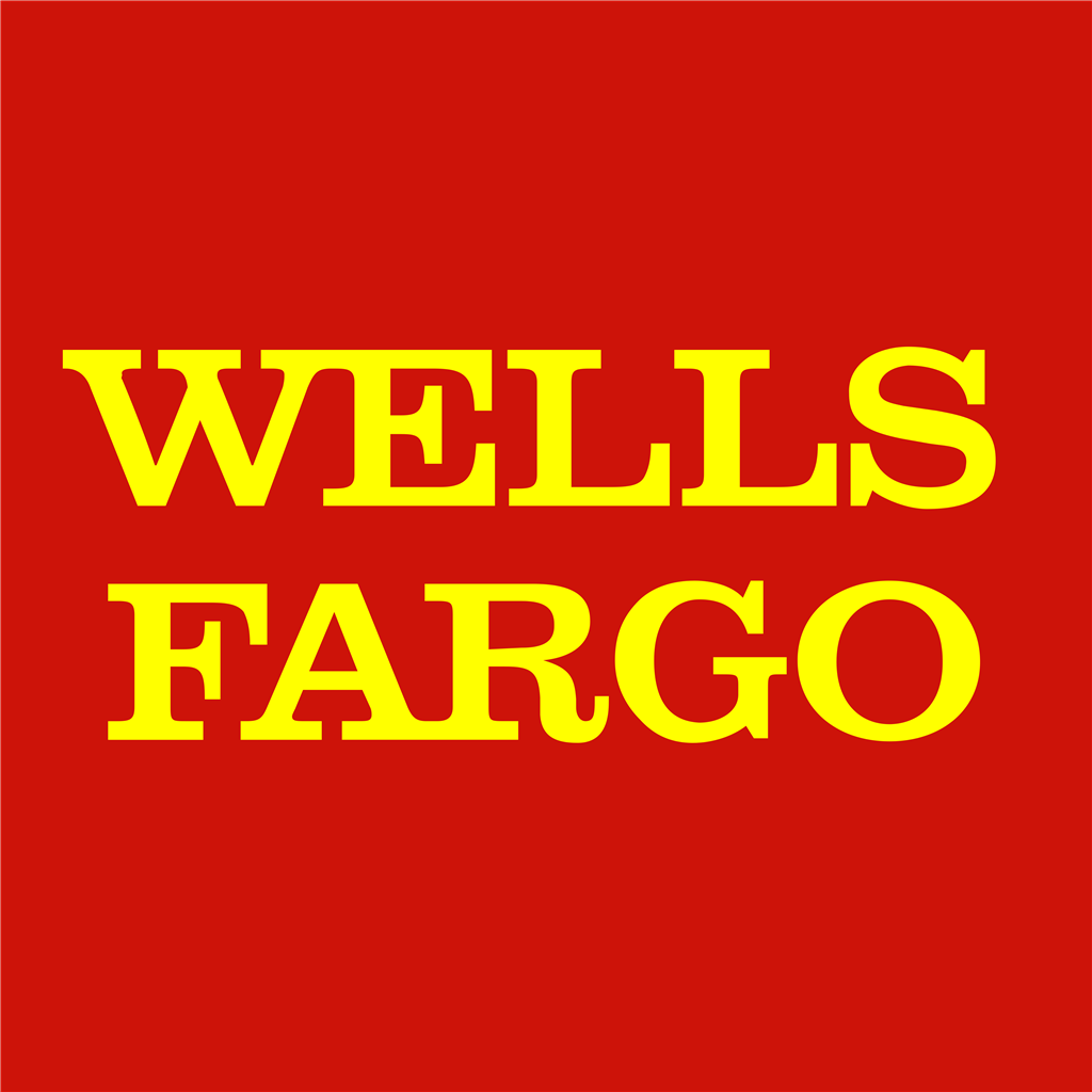 Wells Fargo Bank logotype, transparent .png, medium, large
