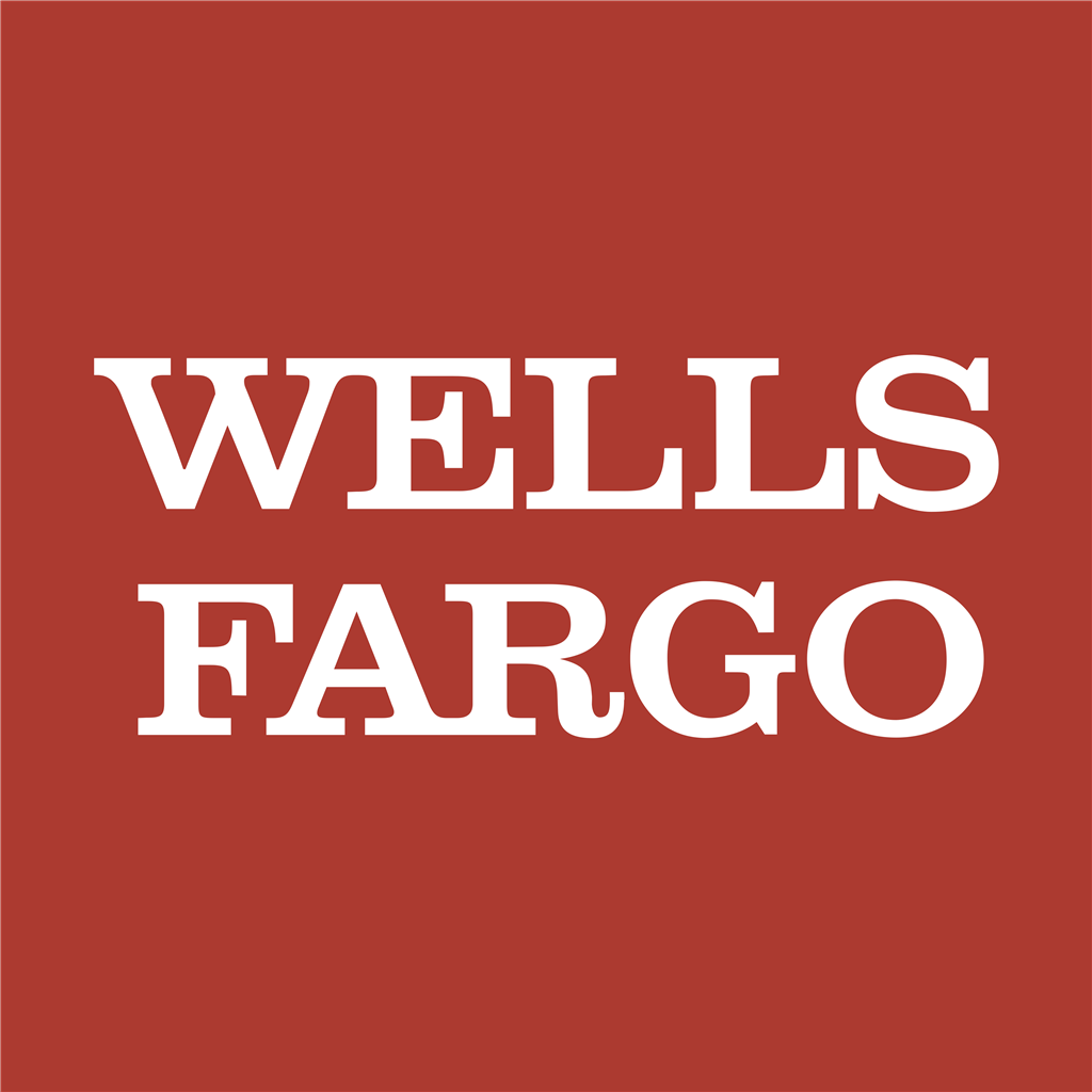 Wells Fargo logotype, transparent .png, medium, large