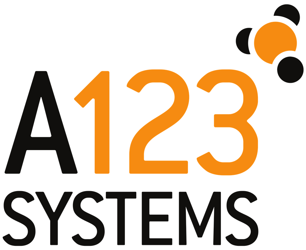 A123 Systems logotype, transparent .png, medium, large