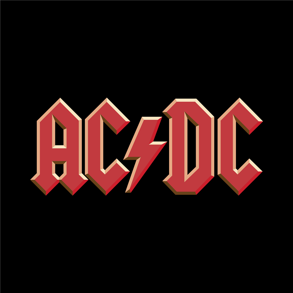 AC-DC logotype, transparent .png, medium, large