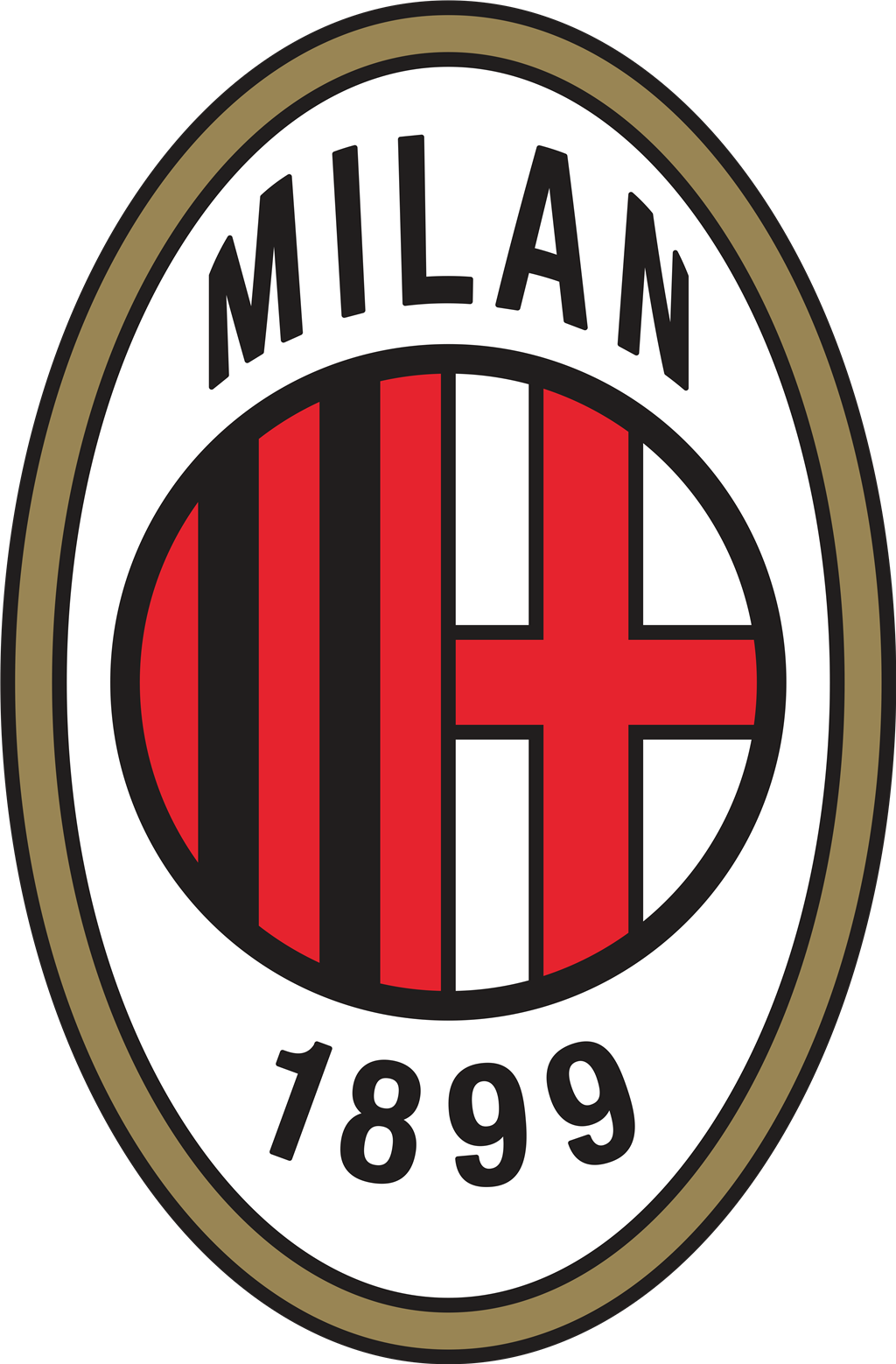 AC Milan logotype, transparent .png, medium, large