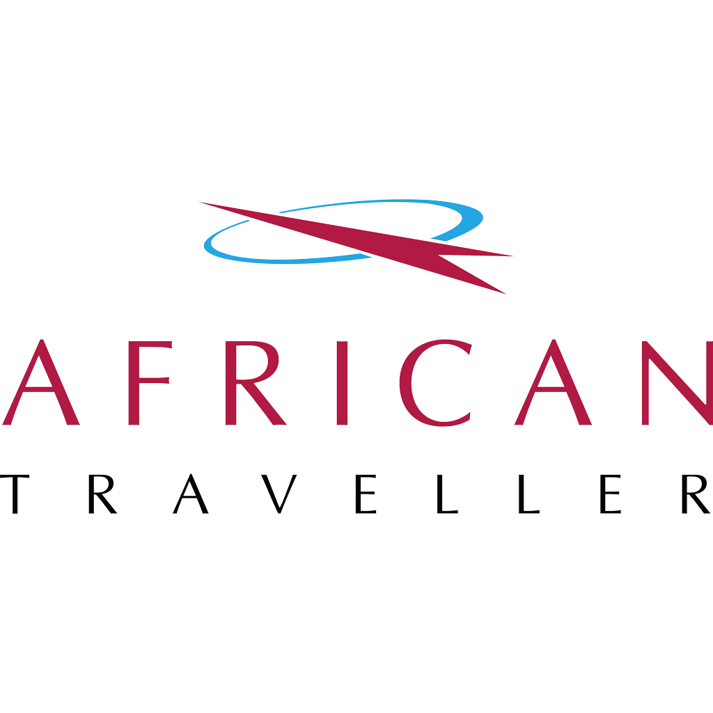 African Traveller logotype, transparent .png, medium, large