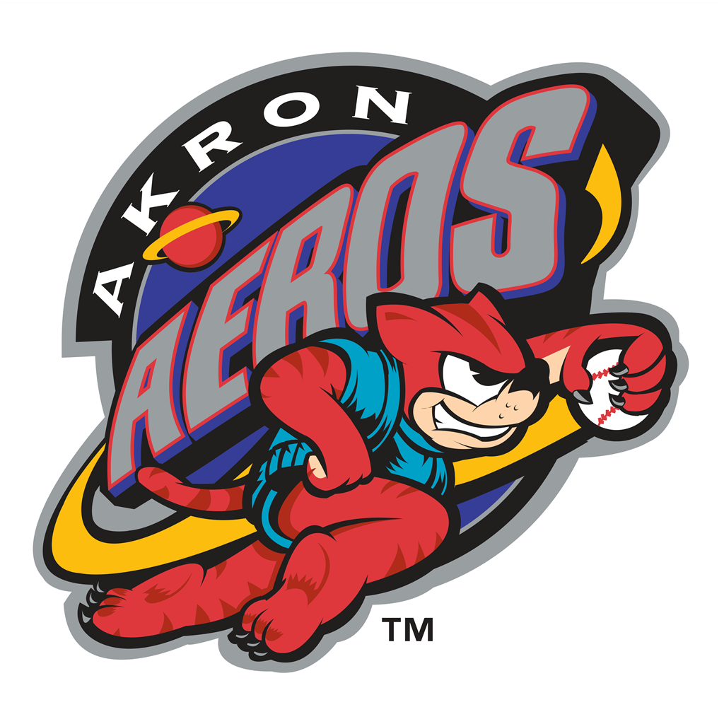 Akron Aeros logotype, transparent .png, medium, large