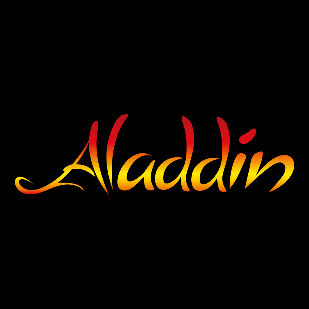 Aladdin logotype, transparent .png, medium, large