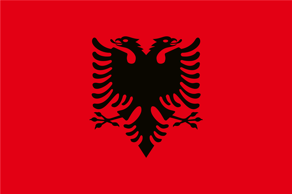 Albania logotype, transparent .png, medium, large