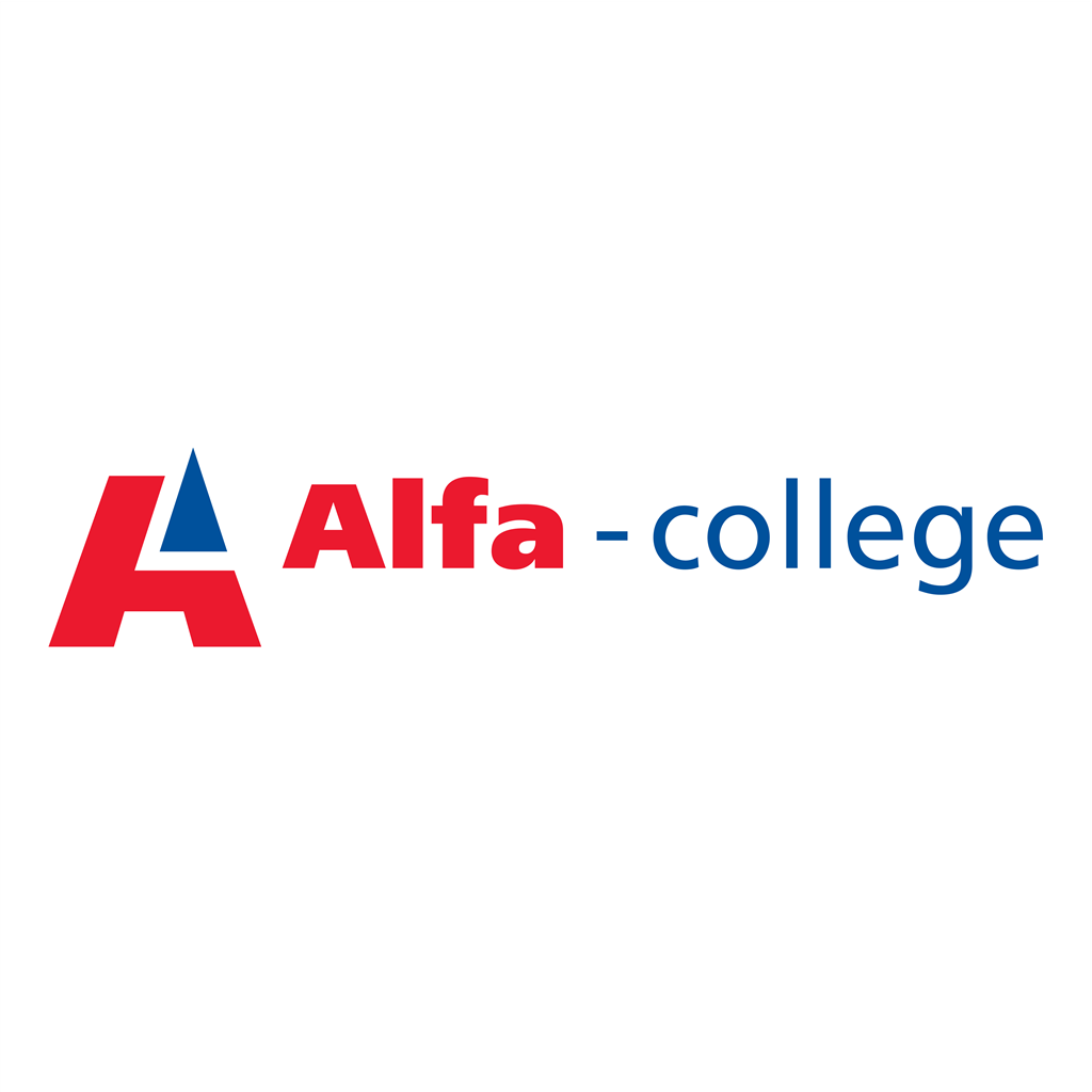 Alfa College logotype, transparent .png, medium, large
