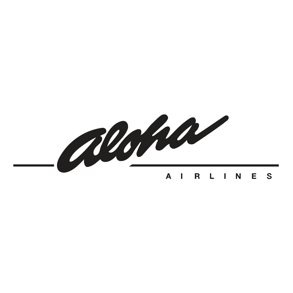 Aloha Airlines logotype, transparent .png, medium, large