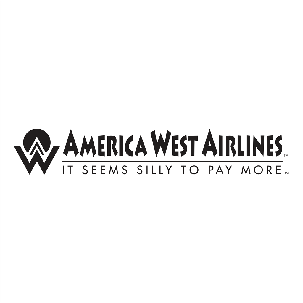 America West Airlines logotype, transparent .png, medium, large
