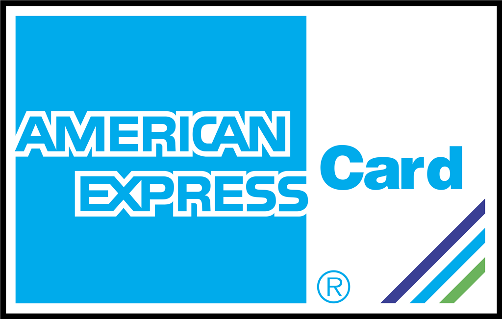 American Express Card logotype, transparent .png, medium, large
