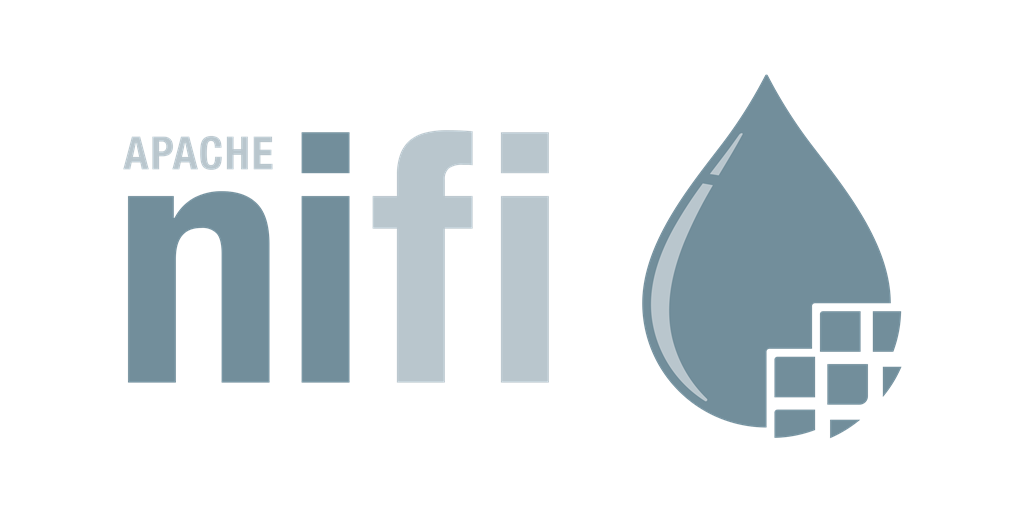 Apache NiFi logotype, transparent .png, medium, large