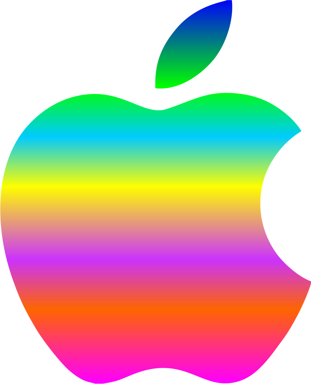 Apple logotype, transparent .png, medium, large