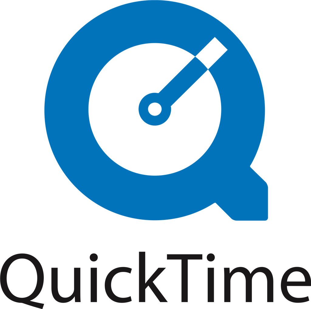 Apple Quicktime logotype, transparent .png, medium, large