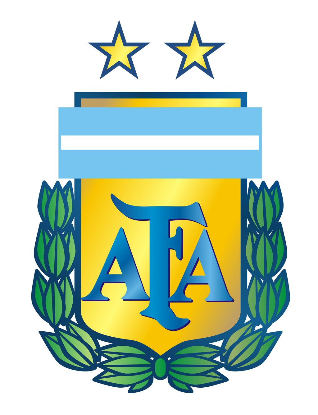 Argentina national football team logotype, transparent .png, medium, large