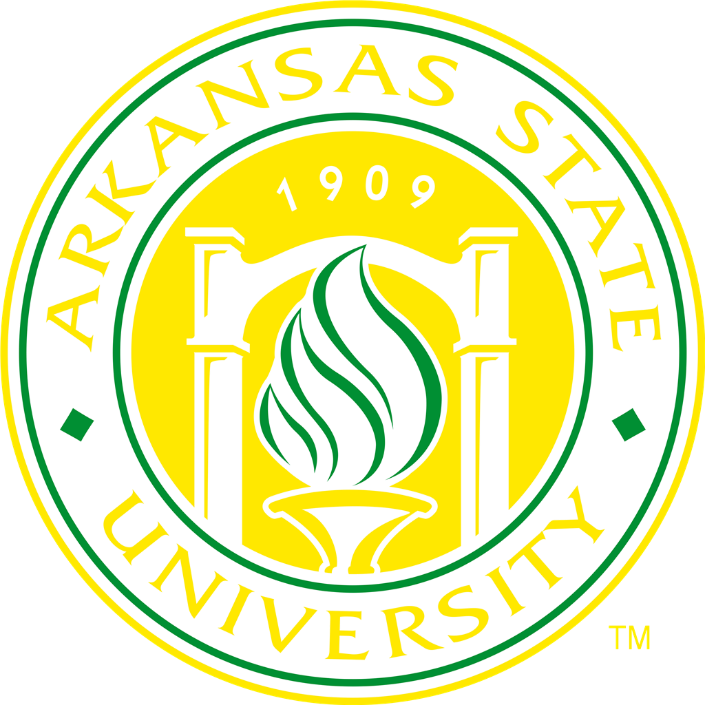 Arkansas State University logotype, transparent .png, medium, large