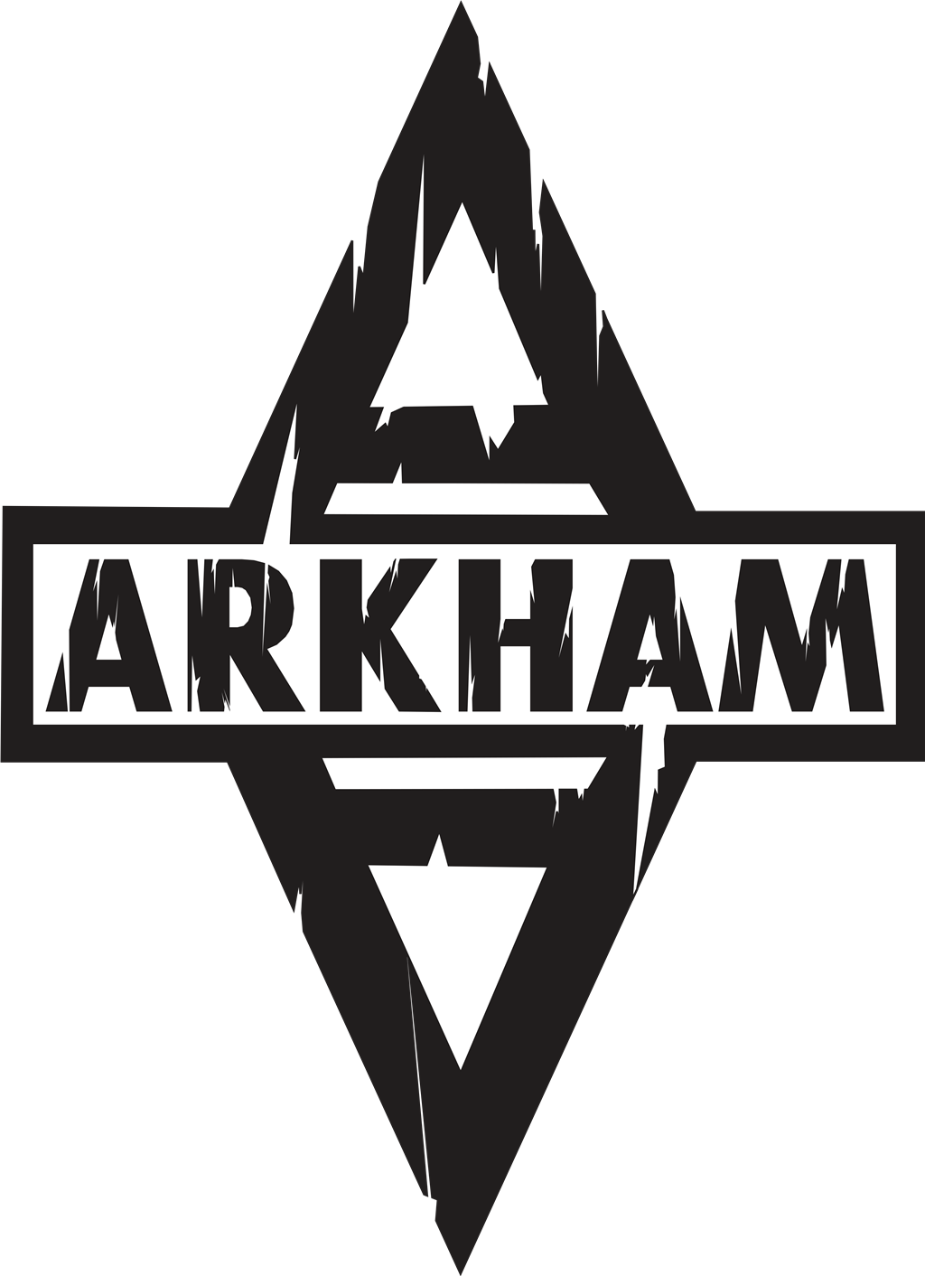 Arkham logotype, transparent .png, medium, large