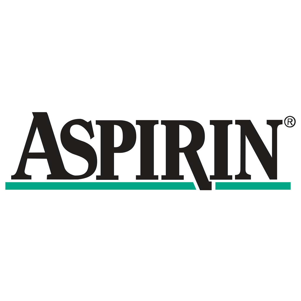 Aspirin logotype, transparent .png, medium, large