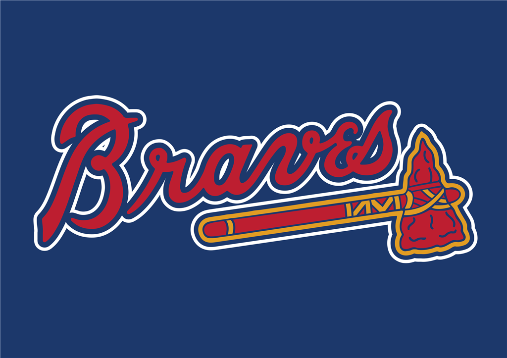 Atlanta Braves logotype, transparent .png, medium, large