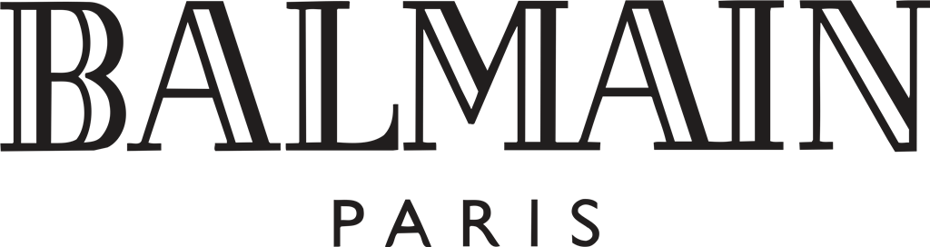 Balmain logotype, transparent .png, medium, large