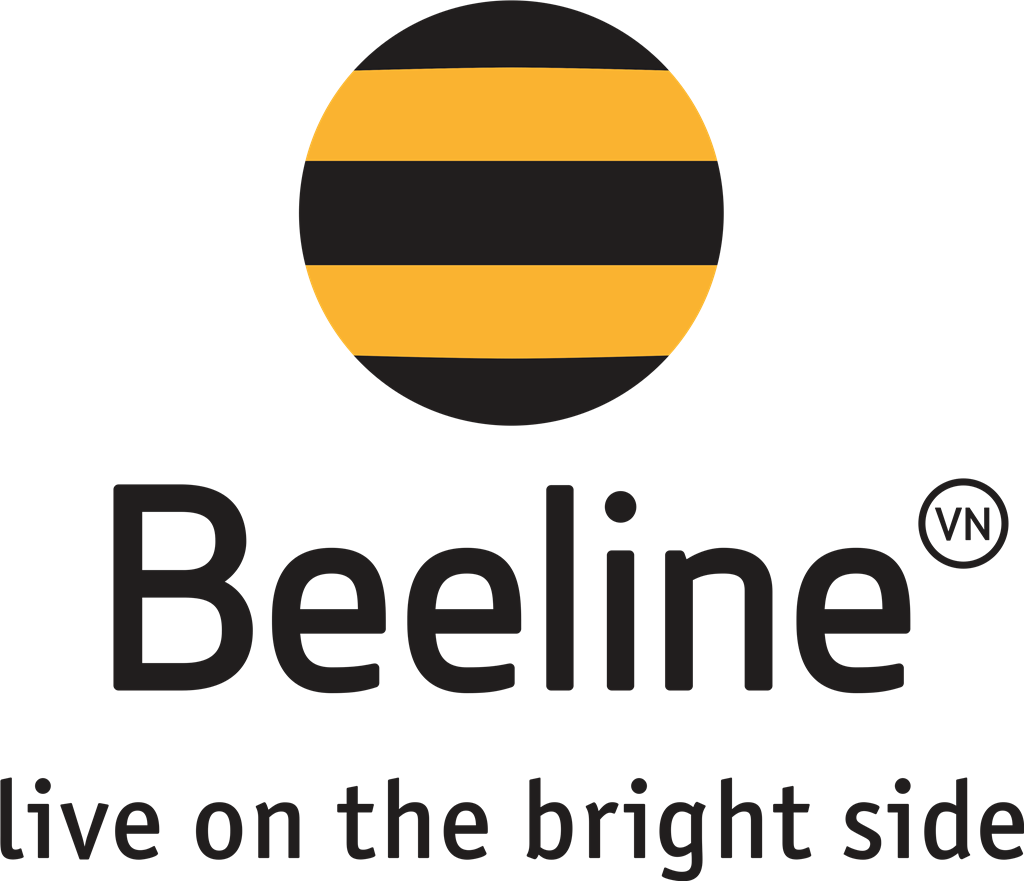 Beeline logotype, transparent .png, medium, large