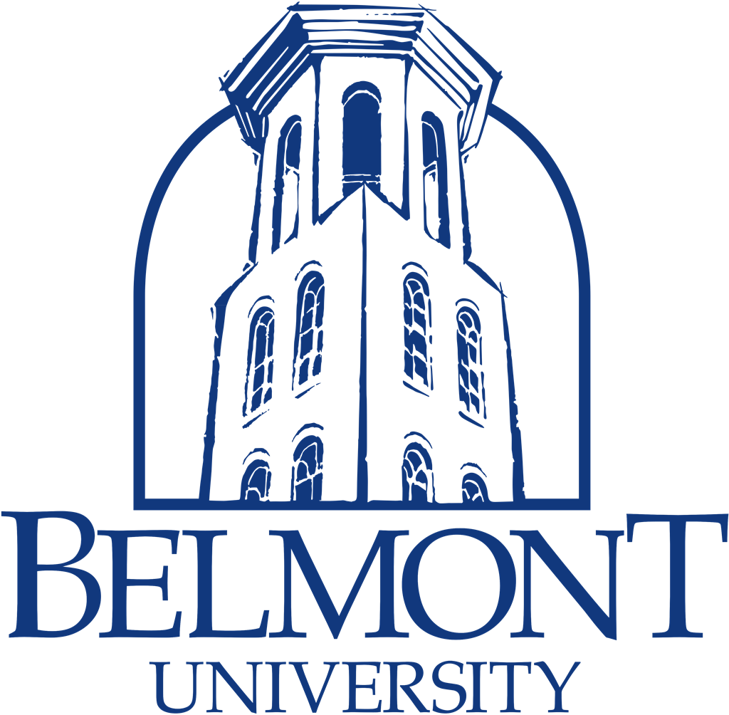 Belmont University logotype, transparent .png, medium, large