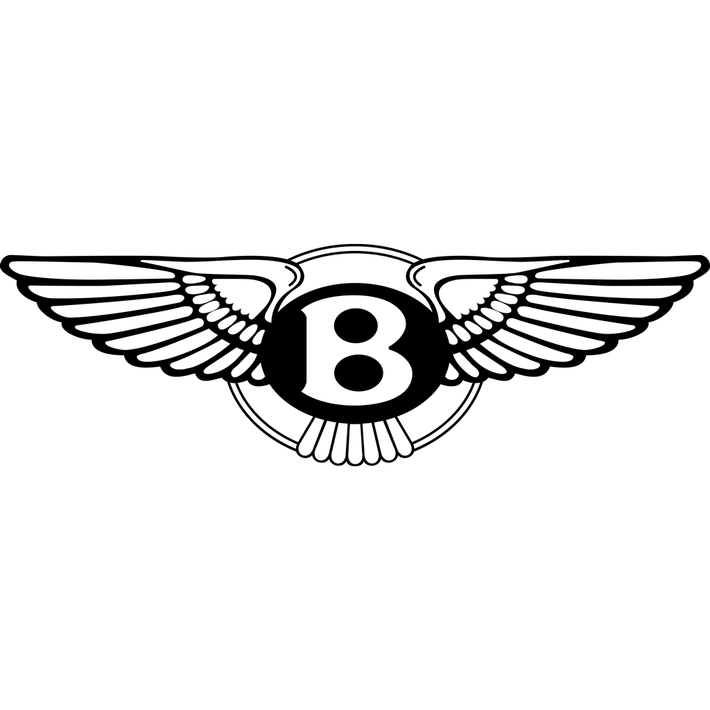 Bentley logotype, transparent .png, medium, large