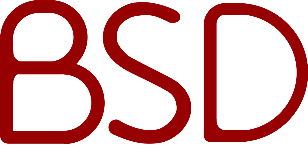 Berkeley Software Distribution logotype, transparent .png, medium, large