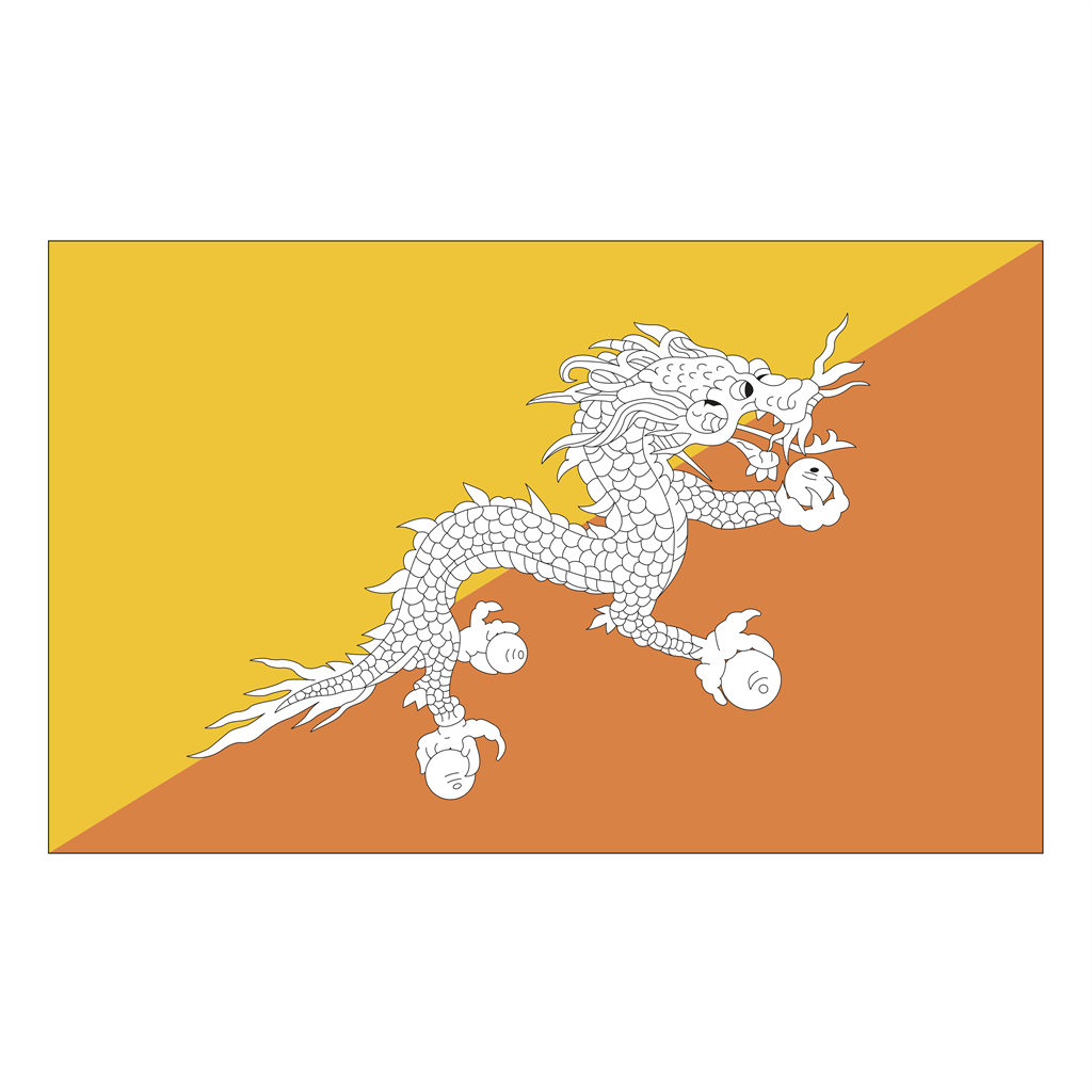 Bhutan logotype, transparent .png, medium, large