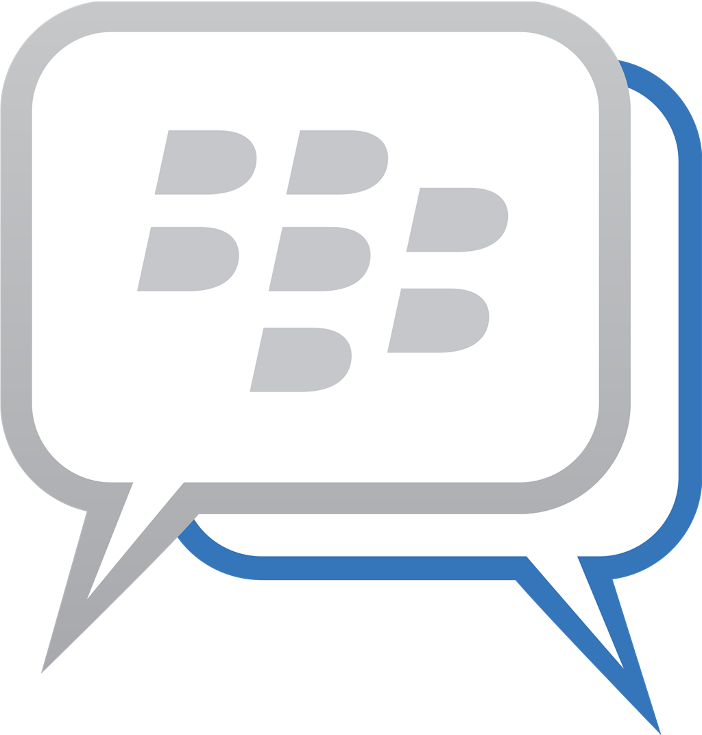 BlackBerry Messenger logotype, transparent .png, medium, large