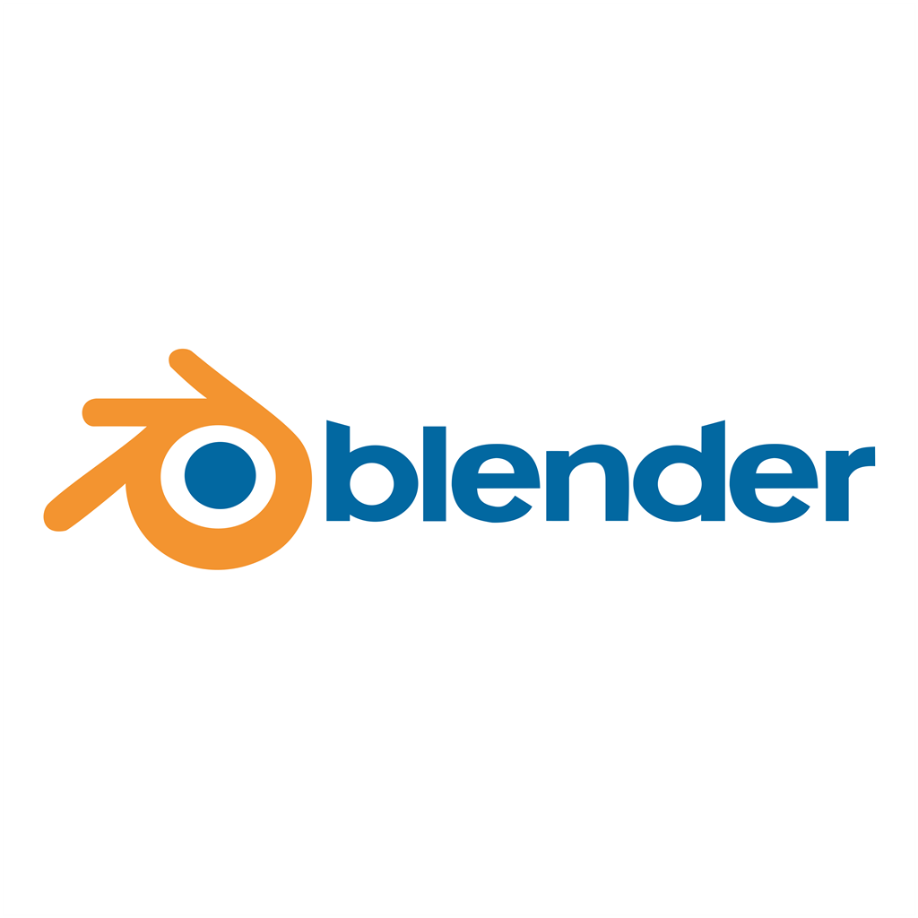 Blender logotype, transparent .png, medium, large