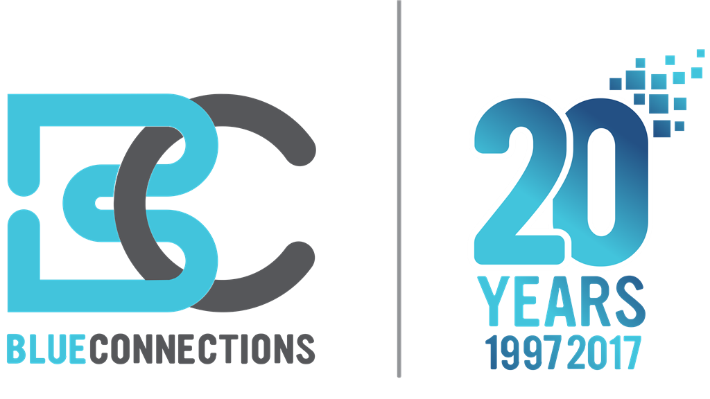 Blue Connections logotype, transparent .png, medium, large