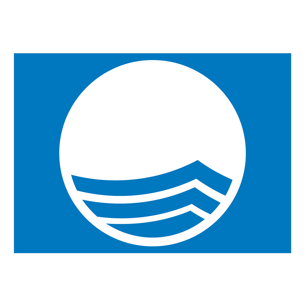 Blue Flag logotype, transparent .png, medium, large