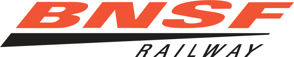 BNSF Railway logotype, transparent .png, medium, large