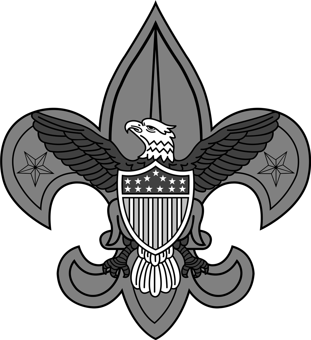 Boy Scouts logotype, transparent .png, medium, large