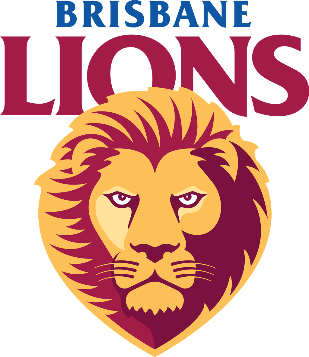 Brisbane Lions logotype, transparent .png, medium, large