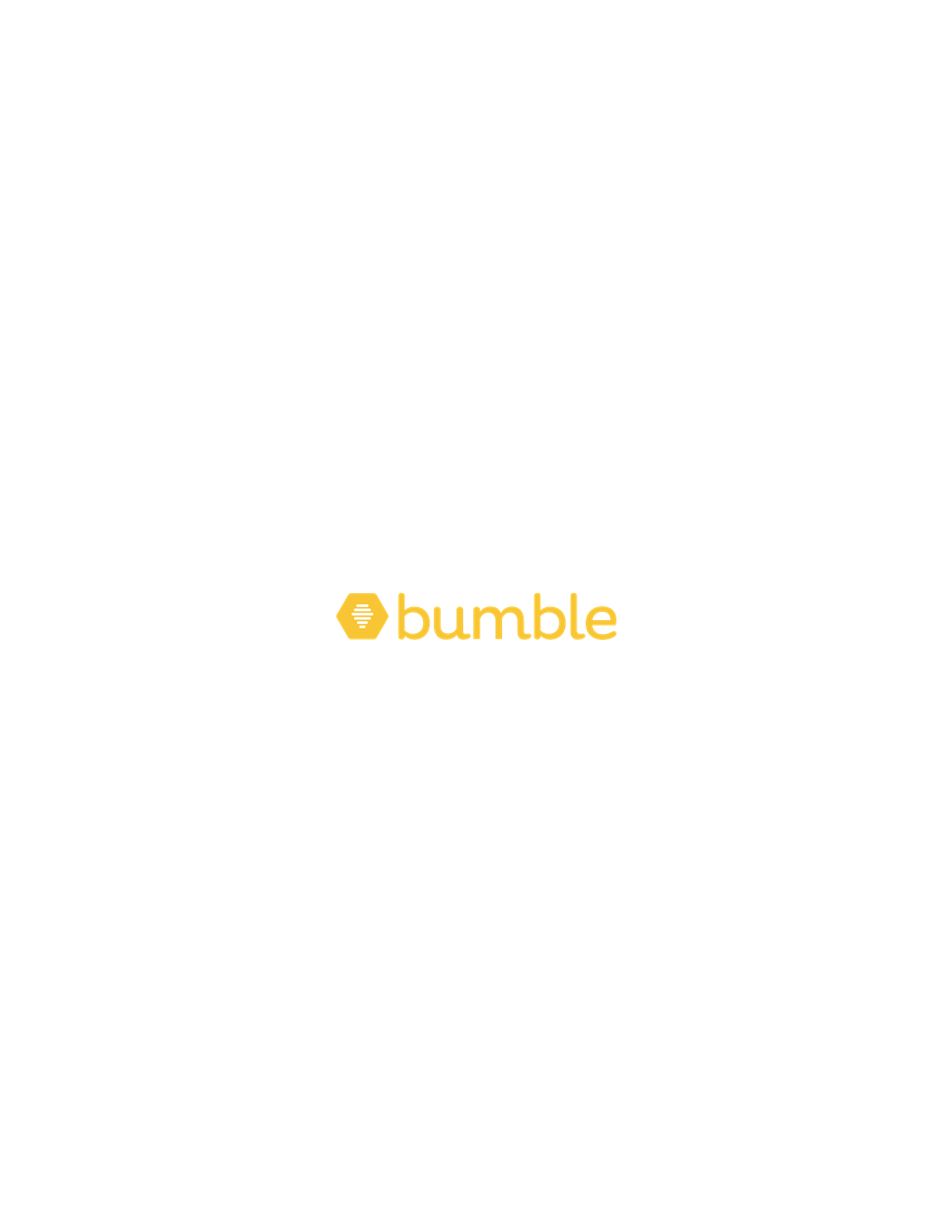 Bumble logotype, transparent .png, medium, large