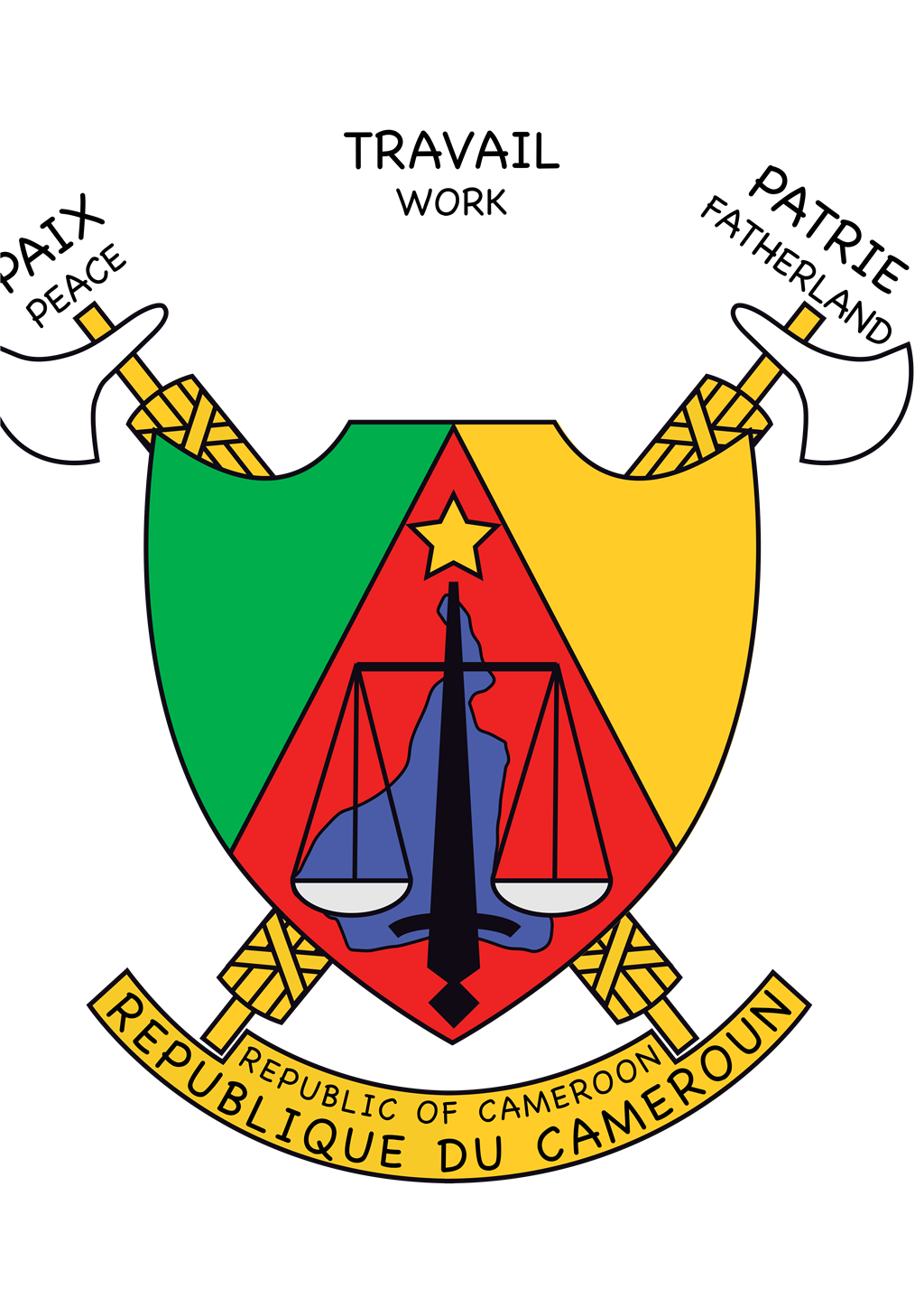 Cameroon logotype, transparent .png, medium, large