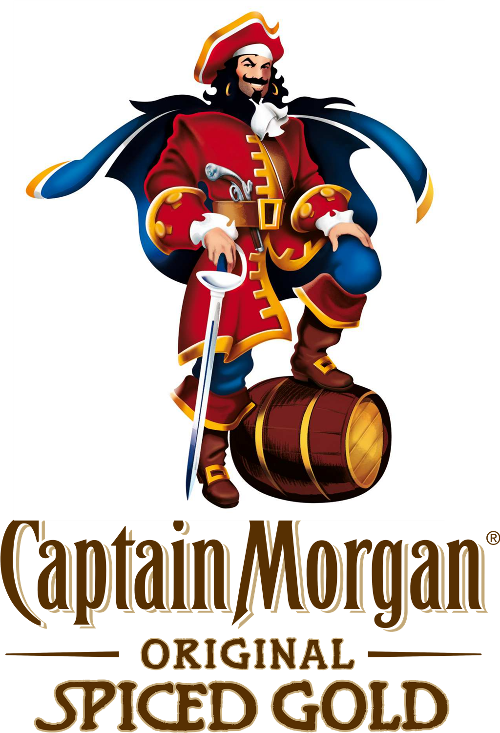 Captain Morgan logotype, transparent .png, medium, large