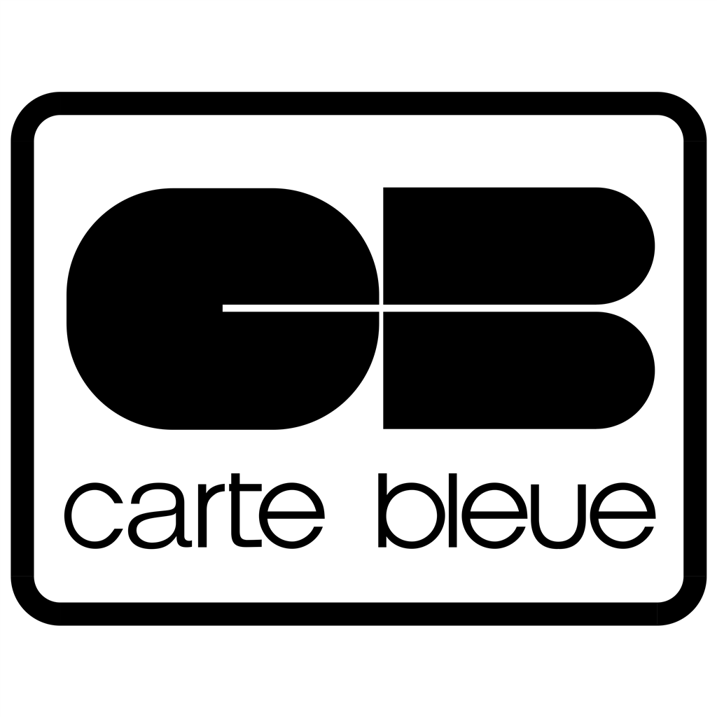 Carte Bleue logotype, transparent .png, medium, large