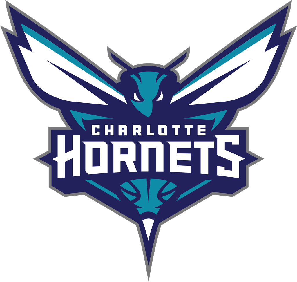 Charlotte Hornets logotype, transparent .png, medium, large