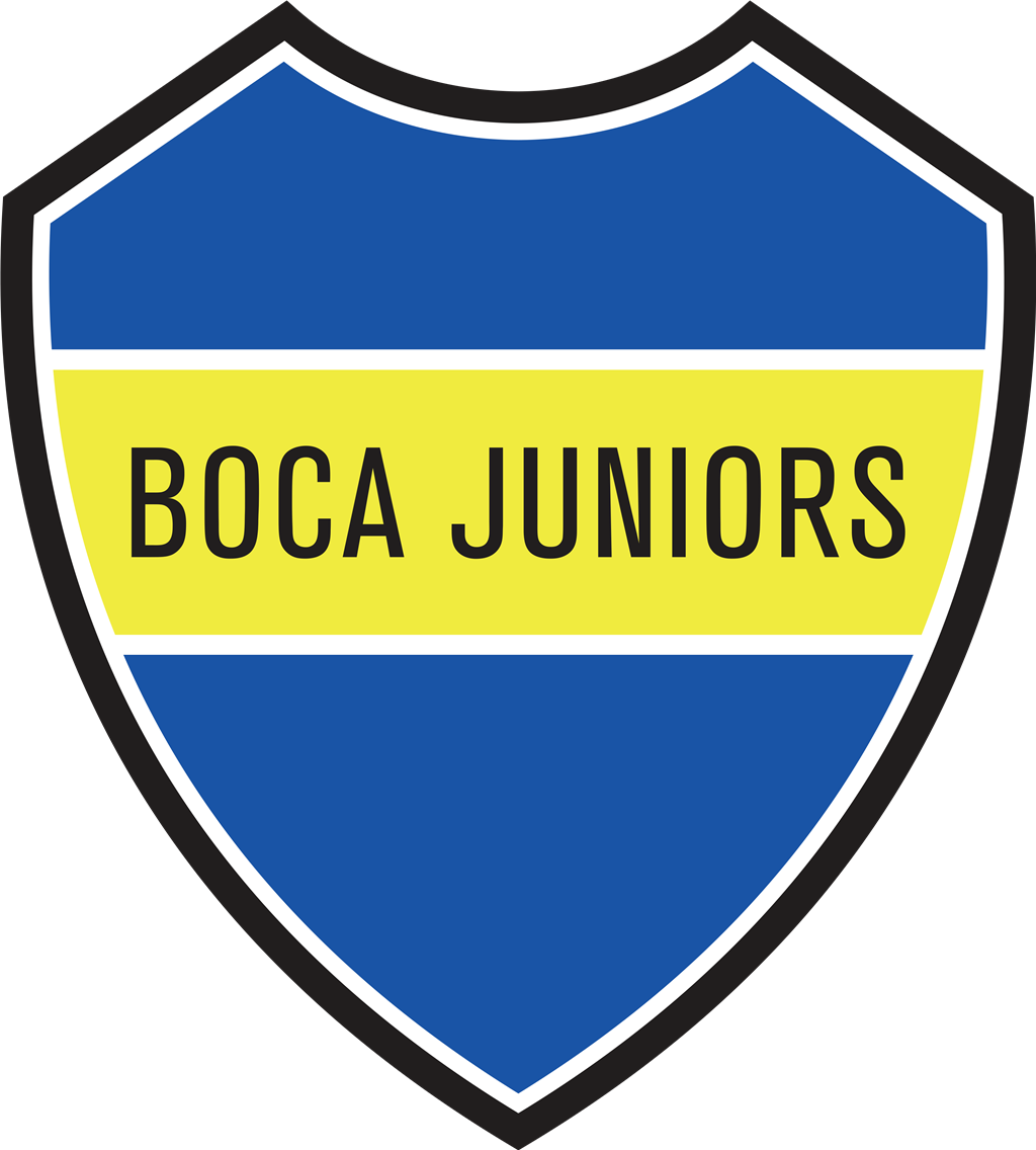 Club Atletico Boca Juniors logotype, transparent .png, medium, large