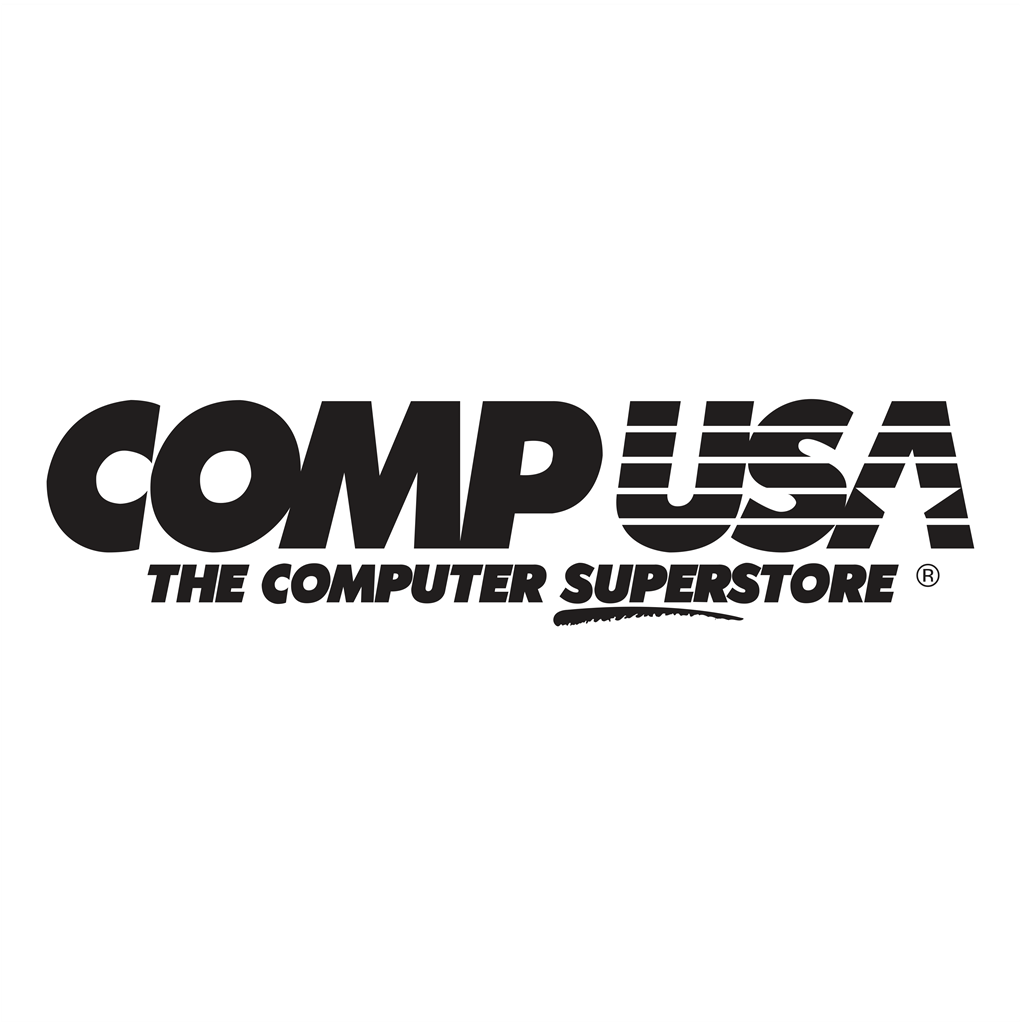 CompUSA logotype, transparent .png, medium, large
