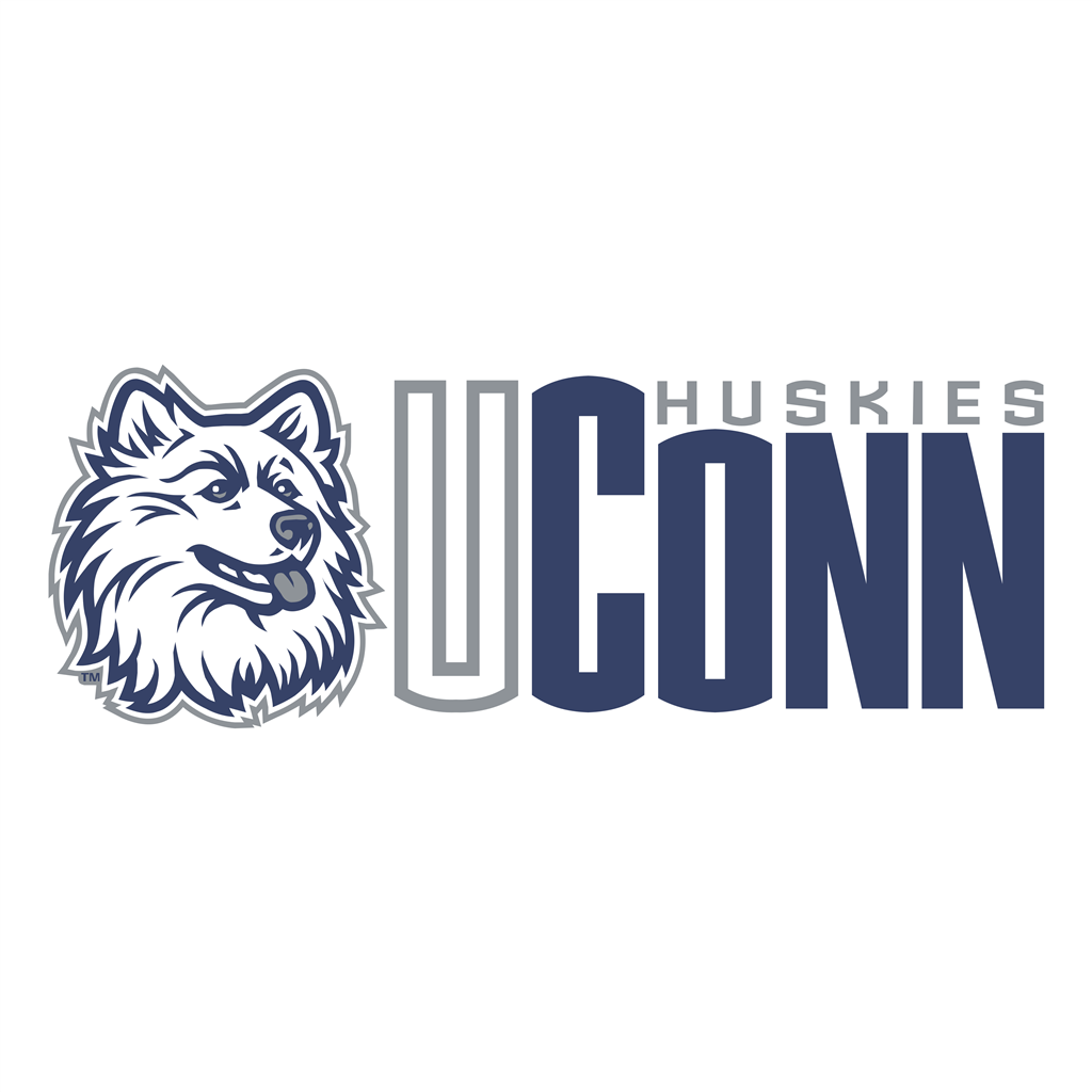 Connecticut Huskies logotype, transparent .png, medium, large