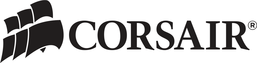 Corsair logotype, transparent .png, medium, large
