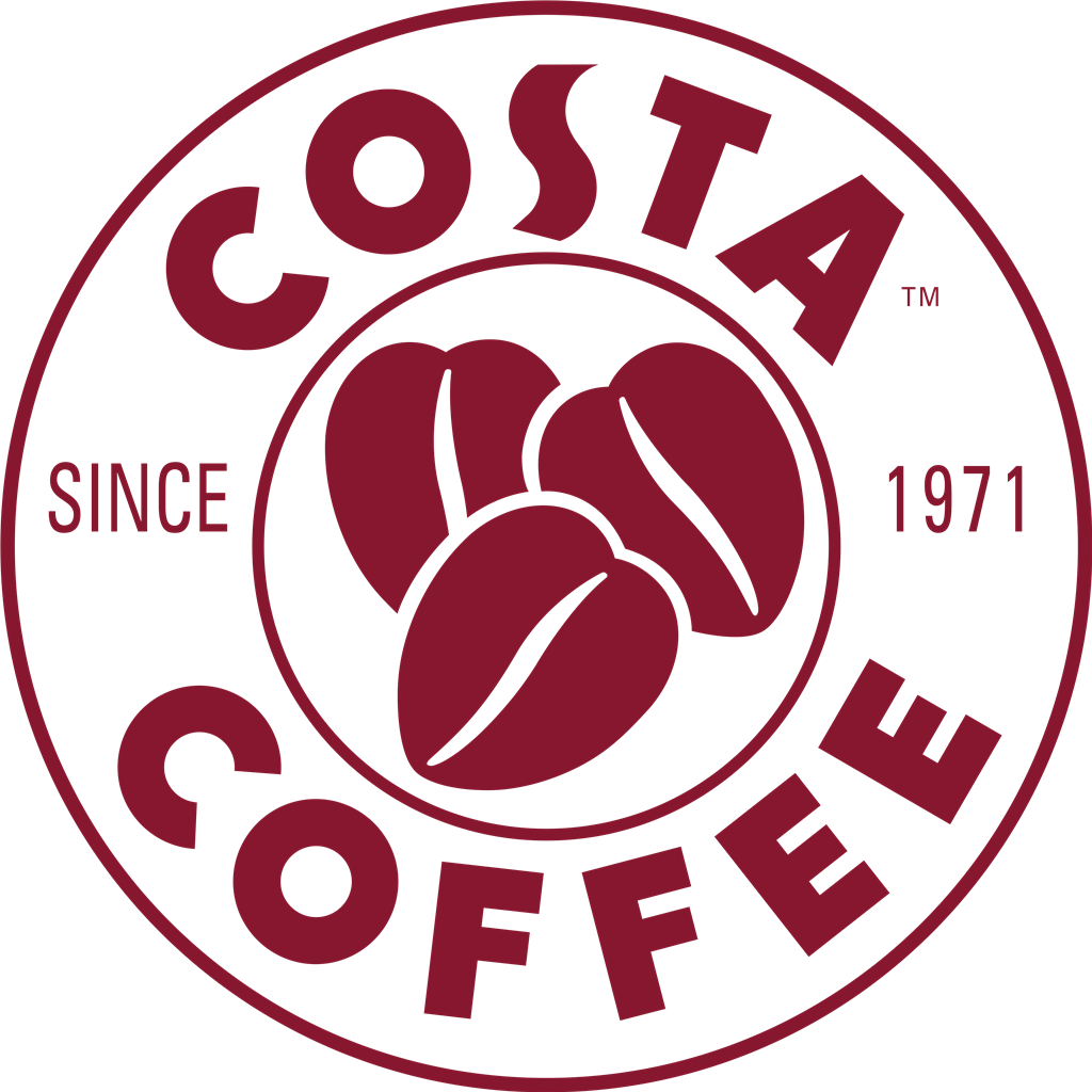 Costa Coffee logotype, transparent .png, medium, large