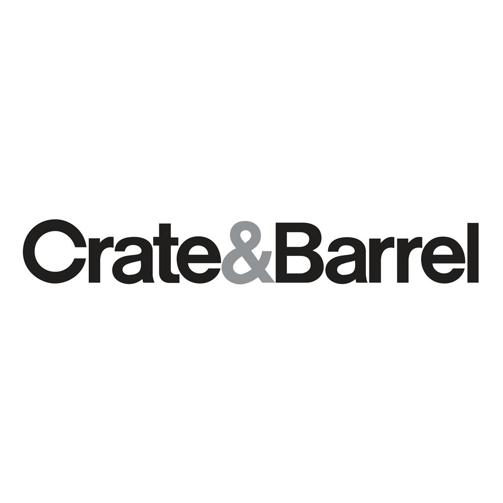 Crate & Barrel logotype, transparent .png, medium, large