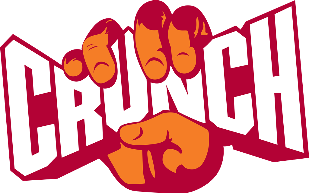 Crunch Gym (Fitness) logotype, transparent .png, medium, large